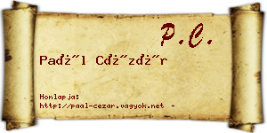 Paál Cézár névjegykártya